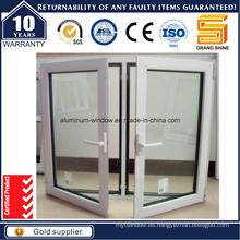 2015 Top Rank Revestimiento en polvo Ventana abatible de aluminio blanco